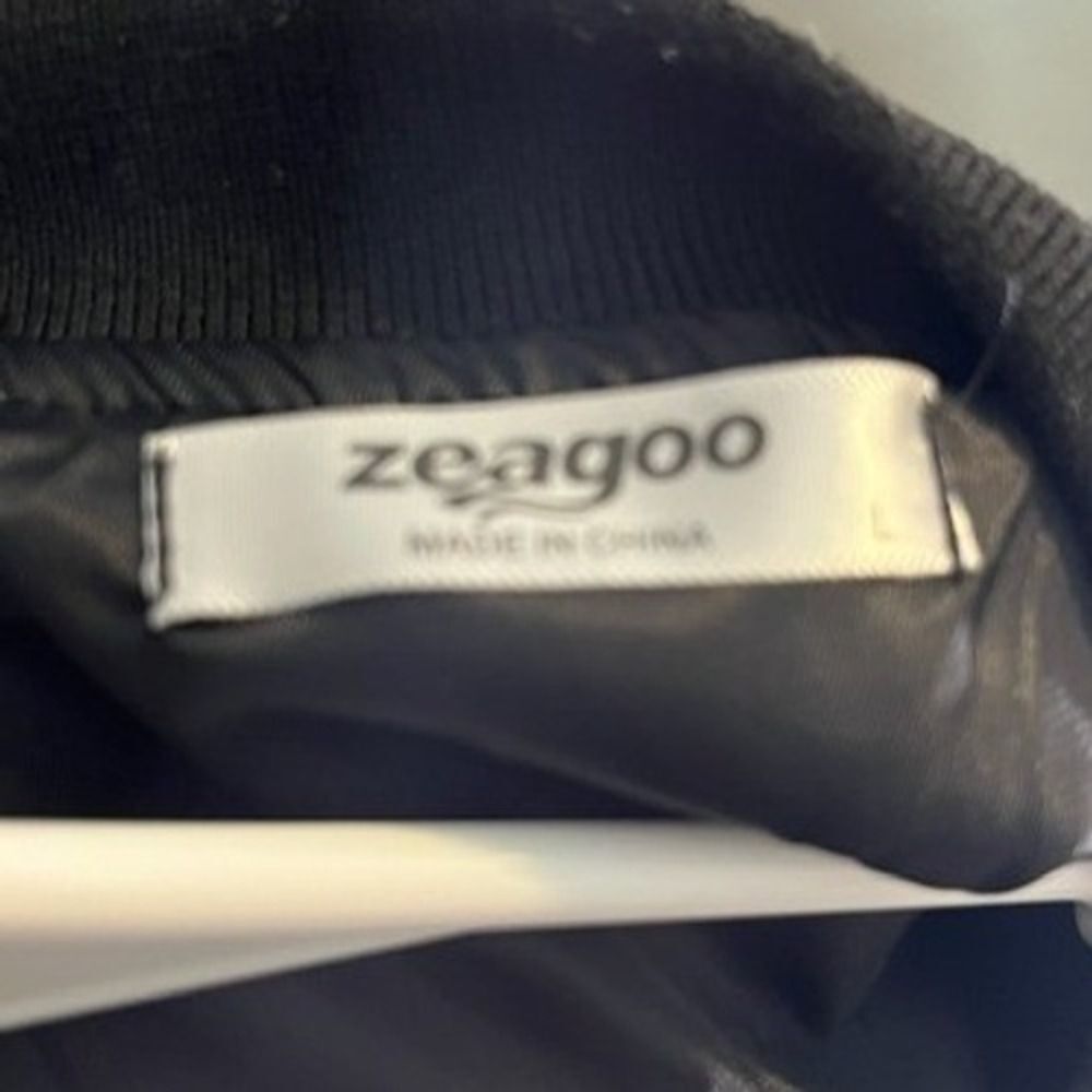 Zeagoo Women's Bomber Jacket Casual Coat with Pockets Large - Picture 3 of 4